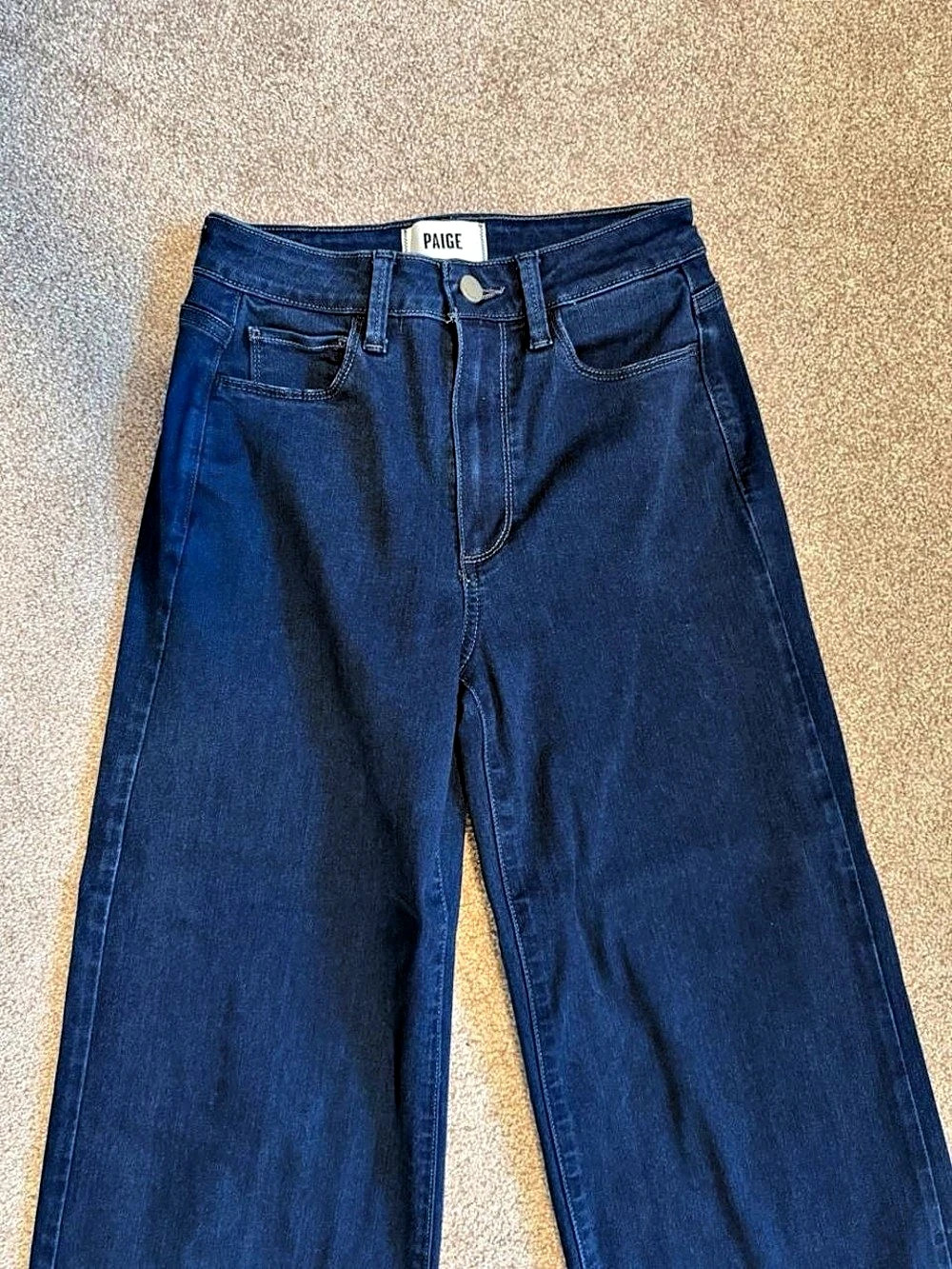 PAIGE Genesee Wide Leg Crop Jeans in Elvira